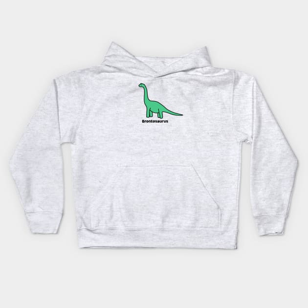 Brontosaurus Kids Hoodie by dewarafoni